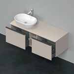Duravit Waschtischunterbau D-NEO 459x1400x550mm 2 Au Becken links taupe
