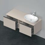 Duravit Waschtischunterbau D-NEO 459x1400x550mm 2 Au Becken rechts taupe