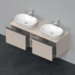 Duravit Waschtischunterbau D-NEO 459x1400x550mm 2 Au Be beidseitig taupe