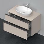Duravit Waschtischunterbau D-NEO 2 Schubkästen 644x1000x550mm taupe