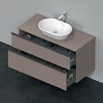 Duravit Waschtischunterbau D-NEO 2 Schubkästen 644x1200x550mm basalt matt