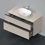 Duravit Waschtischunterbau D-NEO 2 Schubkästen 644x1200x550mm taupe