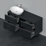 Duravit Waschtischunterbau D-NEO 644x1400x550mm 4 Schubk Be li Ei schwarz