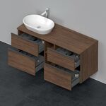 Duravit Waschtischunterbau D-NEO 644x1400x550mm 4 Schubk Be li NB dunkel