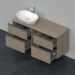 Duravit Waschtischunterbau D-NEO 644x1400x550mm 4 Schubk Be li Ei terra