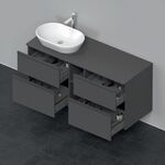 Duravit Waschtischunterbau D-NEO 644x1400x550mm 4 Schubk Be li grap matt