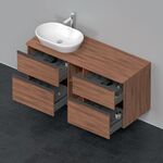 Duravit Waschtischunterbau D-NEO 644x1400x550mm 4 Schubk Be li NB natur