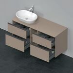 Duravit Waschtischunterbau D-NEO 644x1400x550mm 4 Schubk Be links leinen