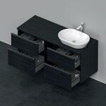 Duravit Waschtischunterbau D-NEO 644x1400x550mm 4 Schubk Be re Ei schwarz