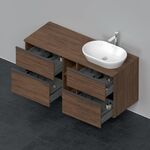 Duravit Waschtischunterbau D-NEO 644x1400x550mm 4 Schubk Be re NB dunkel
