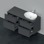 Duravit Waschtischunterbau D-NEO 644x1400x550mm 4 Schubk Be re grap matt