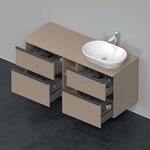 Duravit Waschtischunterbau D-NEO 644x1400x550mm 4 Schubk Be rechts leinen