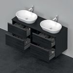 Duravit Waschtischunterbau D-NEO 644x1400x550mm 4 Schubk Be beids Ei sw