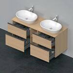 Duravit Waschtischunterbau D-NEO 644x1400x550mm 4 Schubk Be beids Ei na