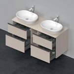 Duravit Waschtischunterbau D-NEO 644x1400x550mm 4 Schubk Be beids taupe