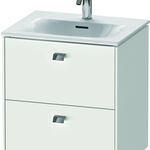 Duravit Waschtischunterbau BRIOSO 555x520x419mm, Griffe chrom weiß matt