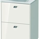 Duravit Waschtischunterbau BRIOSO 685x520x419mm Griffe chr weiß hochglanz