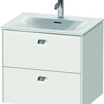 Duravit Waschtischunterbau BRIOSO Griffe chrom 555x620x479mm weiß matt