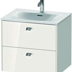 Duravit Waschtischunterbau BRIOSO Griffe chr 555x620x479mm weiß hochglanz