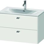 Duravit Waschtischunterbau BRIOSO Griffe chrom 555x820x479mm weiß matt