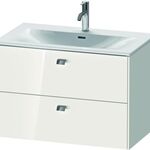 Duravit Waschtischunterbau BRIOSO Griffe chr 555x820x479mm weiß hochglanz