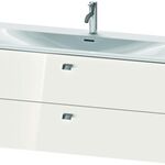 Duravit Waschtischunterbau BRIOSO Griffe chr 555x1220x479mm weiß hochglanz