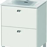Duravit Waschtischunterbau BRIOSO Griffe chrom 685x620x479mm weiß matt