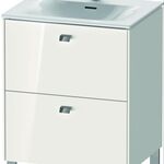 Duravit Waschtischunterbau BRIOSO Griffe chr 685x620x479mm weiß hochglanz