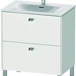 Duravit Waschtischunterbau BRIOSO Griffe chrom 685x720x479mm weiß matt