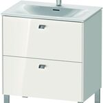 Duravit Waschtischunterbau BRIOSO Griffe chr 685x720x479mm weiß hochglanz