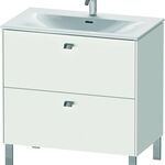 Duravit Waschtischunterbau BRIOSO Griffe chrom 685x820x479mm weiß matt