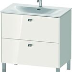 Duravit Waschtischunterbau BRIOSO Griffe chr 685x820x479mm weiß hochglanz