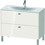 Duravit Waschtischunterbau BRIOSO Griffe chr 685x1020x479mm weiß hochglanz