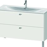 Duravit Waschtischunterbau BRIOSO Griffe chrom 685x1220x479mm weiß matt