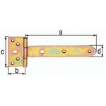 Kreuzgehänge L.242 x 44xB.92 x 34xStärke 3 mm Edelstahl Edelstahl GAH, 5 Stück