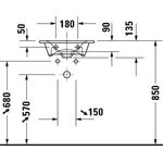 Duravit Handwaschbecken VIU 450x320mm o ÜL m HLB ohne Hahnloch weiß