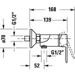 Duravit Einhebel-Brausemischer A.1 Aufputz chrom