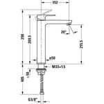 Duravit Einhebel-Waschtischmischer B.3 L ohne Zugstangen-Ablaufgarnitur chrom