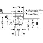 Duravit Wand-WC VIU RIMLESS tief 370x570mm für SensoWash weiß WG