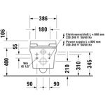 Duravit Dusch-WC-Sitz SensoWash Slim 386x540mm weiß