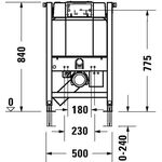 Duravit Wand-WC-Element DURASYSTEM 500x840mm, Standard, Trockenbau