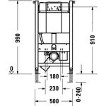 Duravit Wand-WC-Element DURASYSTEM 500x990mm, Standard, Trockenbau