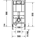 Duravit Wand-WC-Element DURASYSTEM 500x990mm, Basic, Trockenbau