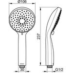Keuco Handbrause ELEGANCE Normal- Softstrahl vc KEUCO