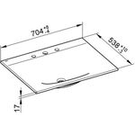 Keuco Keramik-Waschtisch EDITION 11 m 3L-Boh 704x17x538mm we KEUCO