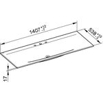 Keuco Keramik-Waschtisch EDITION 11 m 3L-Boh 1407x17x538mm we KEUCO