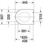 Duravit WC-Sitz mit Absenkautomatik, abnehmbar weiß DURAVIT