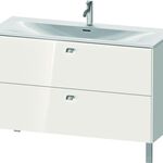 Duravit Waschtischunterbau BRIOSO Griffe chr 685x1220x479mm weiß hochglanz