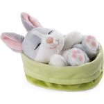 Kuscheltier Hase grau 12cm schlafend im
