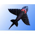 Bdt verstärkter 7m Drachenstab + Drachen, *Hai-LED* inkl. 50m Leine, 10erPack Batterien, 165x145cm